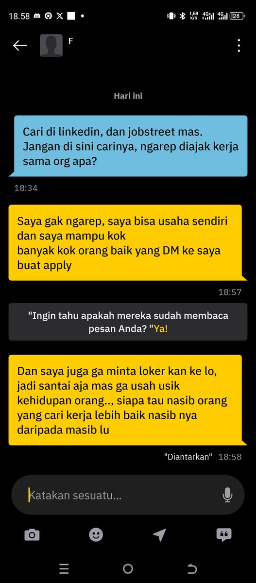 tommy_al's tweet photo. Menurut Lo gimana guys orang lagi berusaha cari kerja malah di ocehin sama orang yang ga punya pendidikan sama ga ada akhlak nya https://t.co/lcmnsltLBn