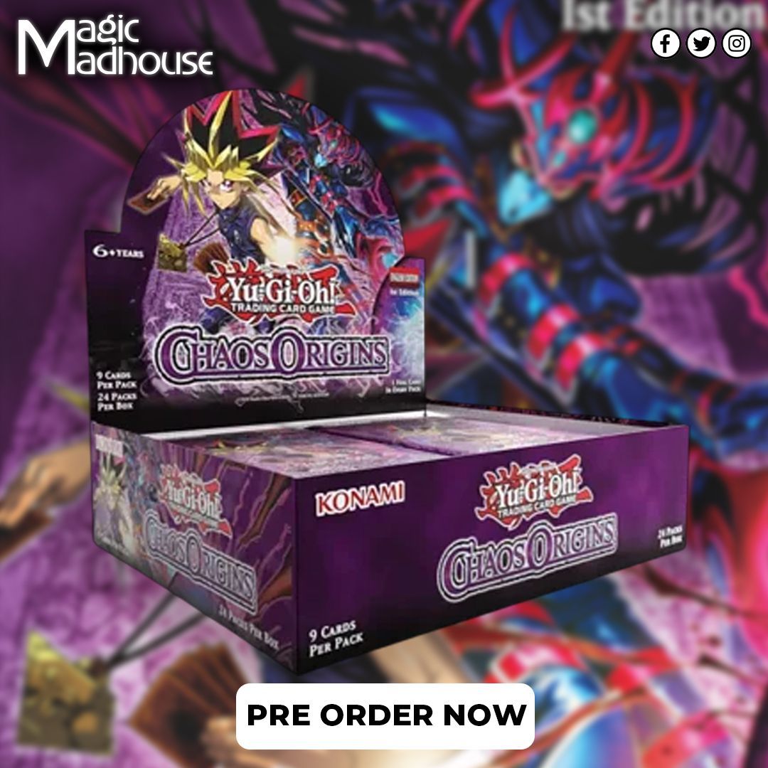 Chaos is calling! Yu-Gi-Oh! Chaos Origins Booster Box is up for  PRE-ORDER! Unleash wild combos before they spiral away!  -  https://t.co/SJ5qnHSinW