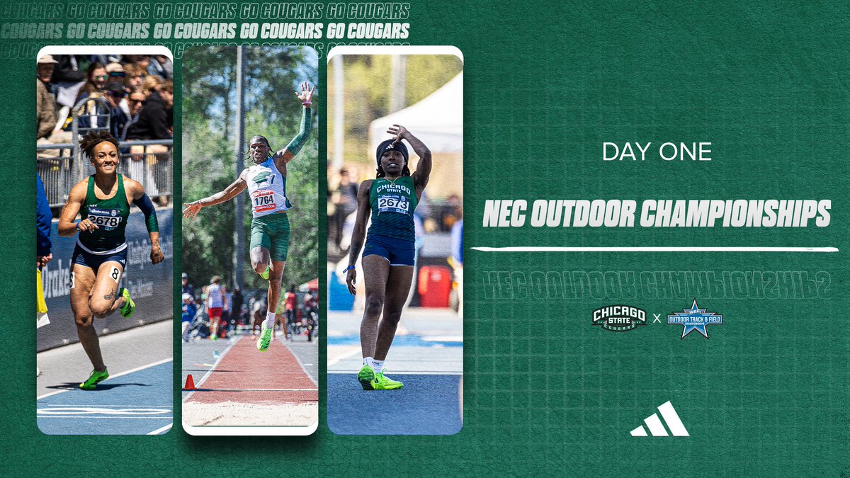 ChiStateCougars's tweet photo. CHAMPIONSHIP MEETDAY! Chicago State Track &amp; Field teams set for the first day of the NEC Outdoor Championships

🆚 NEC Outdoor Championships Day One
🗓️ Saturday, May 2
📍 CCSU Track &amp; Field | New Britain, CT

#GoCougars https://t.co/21kdrfoZGo