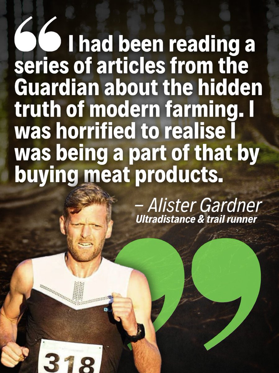 teamveganfta's tweet image. The hidden truth is hard to ignore once you see it. 🫣💔

For ultradistance runner Alister Gardner, making the connection was the first step toward a more compassionate lifestyle. 🌱

#veganathletes #veganquote #plantpower