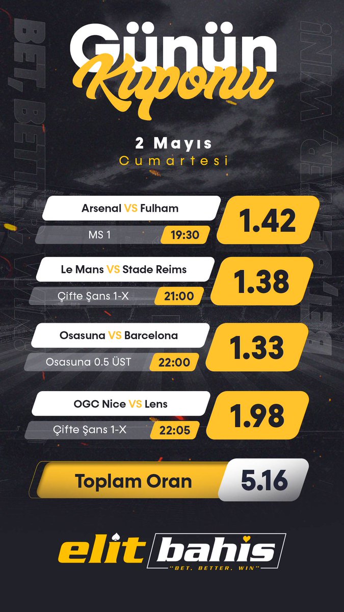ELİTBAHİS'DEN GÜNÜN KUPONU SİZLERLE
🔥 Elitbahis’te yatırımını yap, ELİTCLASS ayrıcalığını anında kazan! Spor ve casinoda avantaj seninle.

➡️ 500–999 TL yatırıma → 500 TL ELİTCLASS
➡️ 1.000 TL ve üzeri yatırıma → 1.000 TL ELİTCLASS

➡️ click24.cc/bqEFP