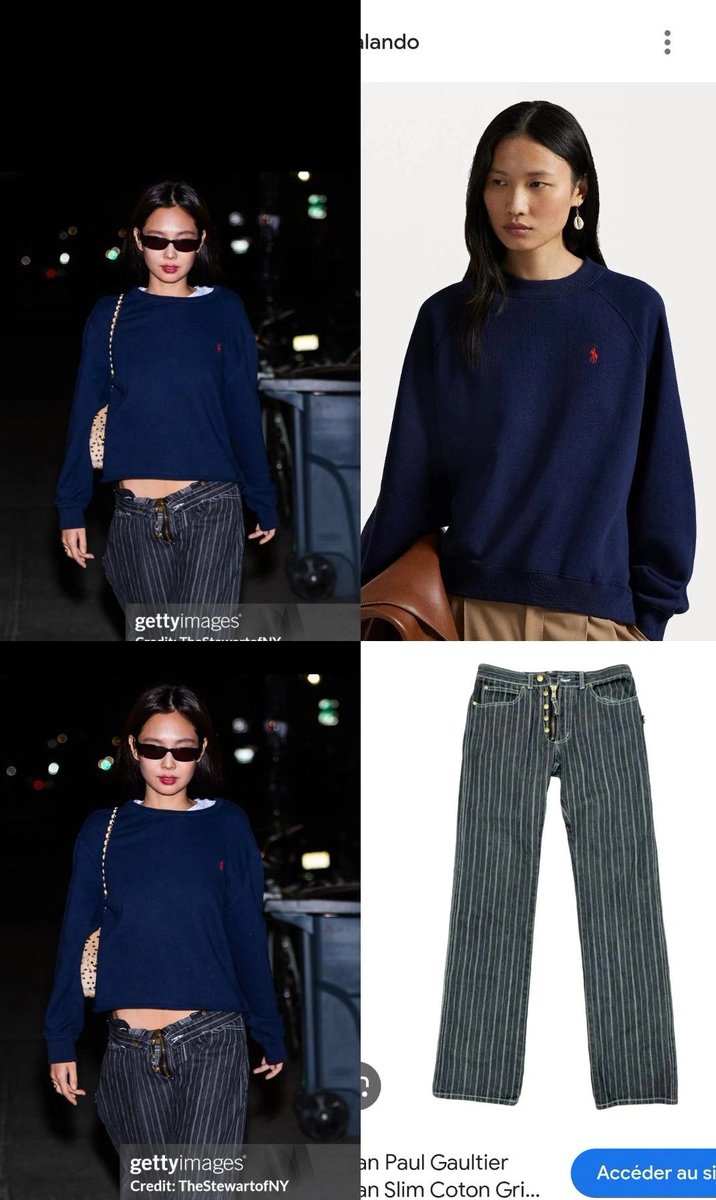#JENNIE was spotted in New York. She was wearing a RalphLauren polo shirt, JPG trousers and a chanel bag. She is also was spotted wearing a Maje leather jacket and a #chanel bag
Do you think this is a clue about the brand she will wear to the Met Gala?

#MetGala #MetGala2026