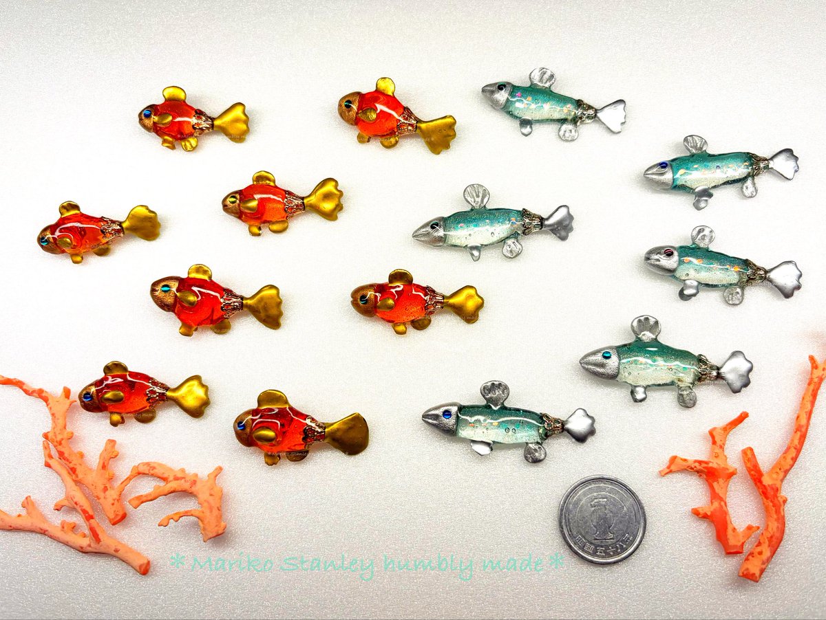 レジンを触りたての初心の頃作った 🐟が引っ越しで出てきました 6年前
