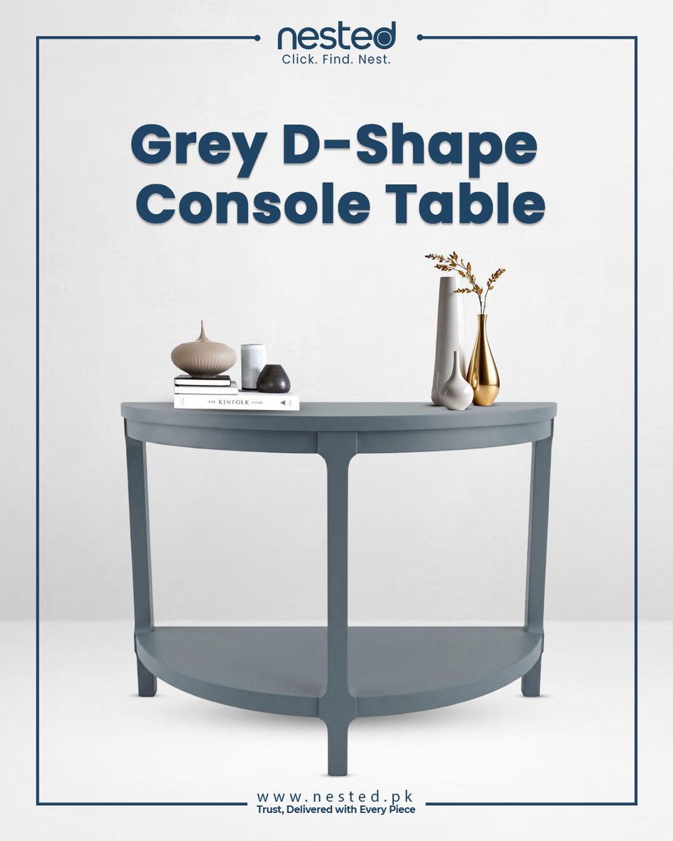 NestedPk's tweet image. The Grey D-Shape Console Table is here.

Curved. Minimal. Grey. Perfect for tight spaces.

📍 Link in comment

#NestedPK #GreyConsoleTable