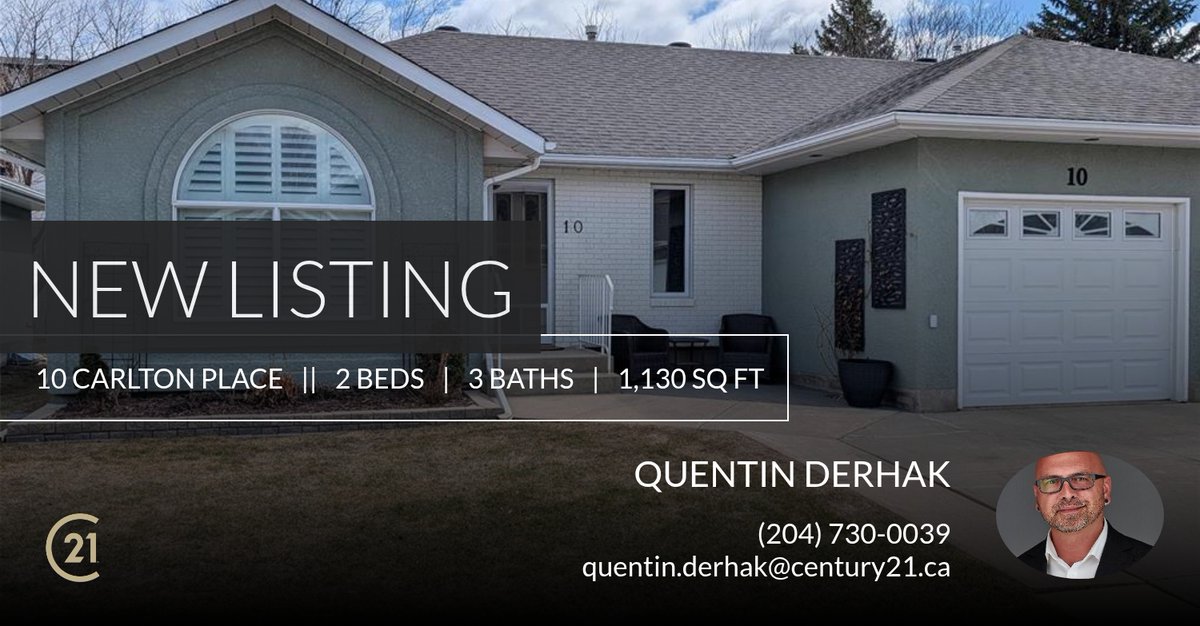 quentin_derhak's tweet photo. 📍 New Listing 📍 Take a look at this fantastic new property that just hit the market located at 10 Carlton Place in Brandon. Reach out here or at (204) 730-0039 for more information

Quentin Derhak
Real Estate Agent
Century 21 Wes... https://t.co/cUYaLcmkVM https://t.co/7kF6GoDrtq