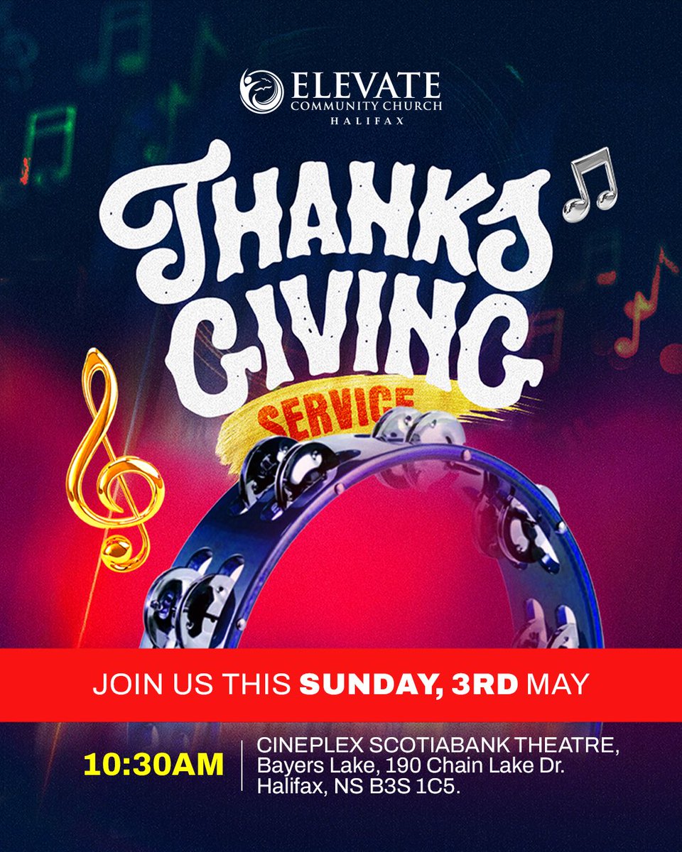 elevatehrm's tweet photo. Tomorrow (Sunday) is for everyone; the thankful, the tired &amp; those searching for a reason to give thanks.

Gratitude isn’t just a feeling… it’s the foundation.

Join us at 10:30AM  
Cineplex Scotiabank Theatre, Bayers Lake  

YOUR BREAKTHROUGH MAY BEGIN WITH THANKSGIVING ! https://t.co/KPA4L1HOiw