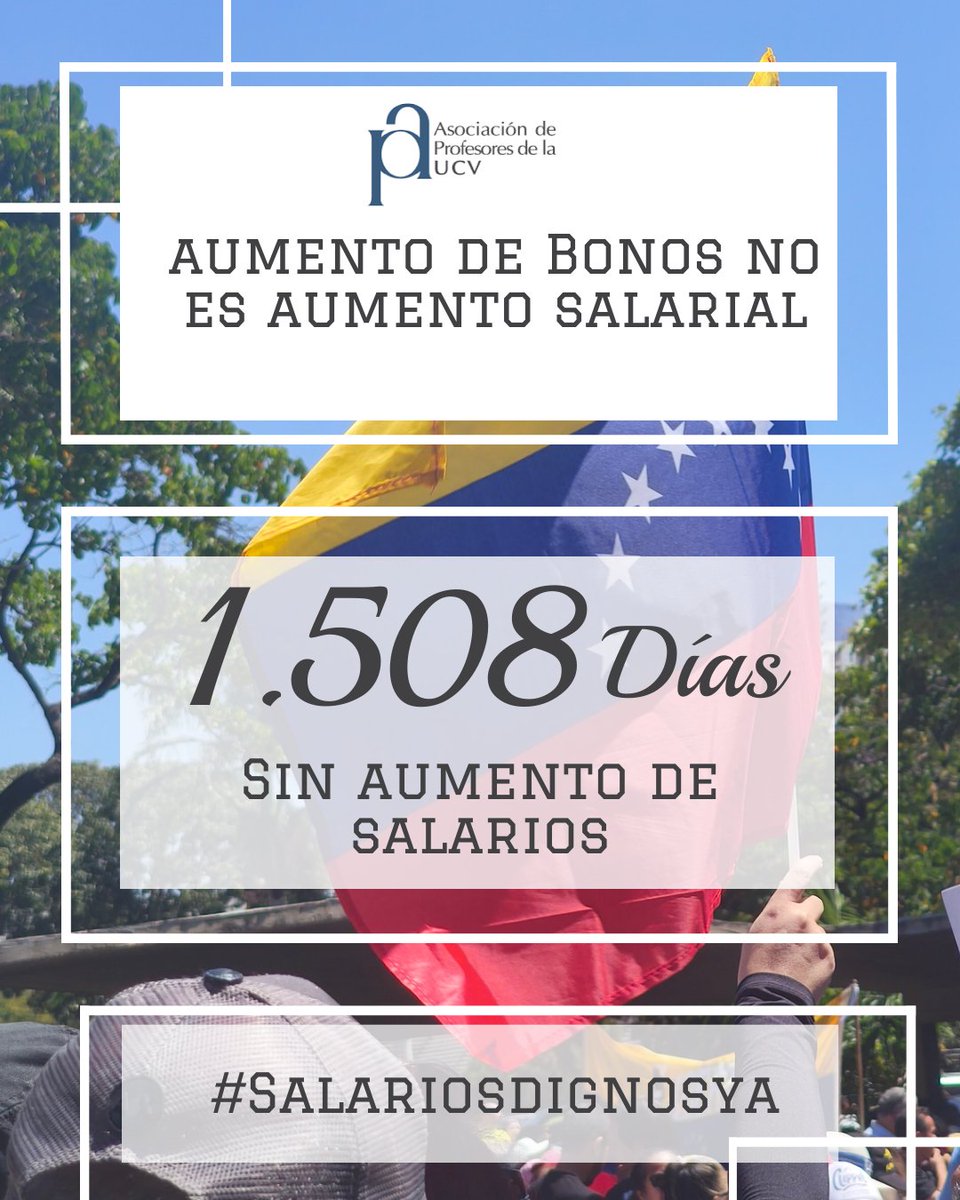 APUCV's tweet image. #SalariosDignosYa #BonoNoEsSalario #Venezuela #UCV