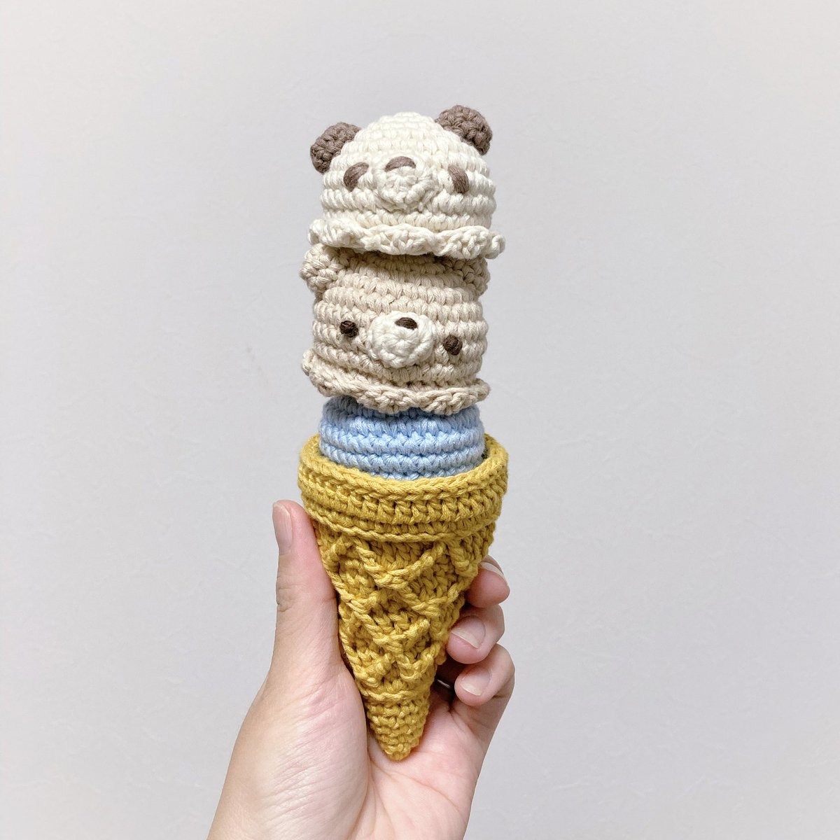 ちまちま🧶かぎ針編みのアイス屋さん🍦 tweet media