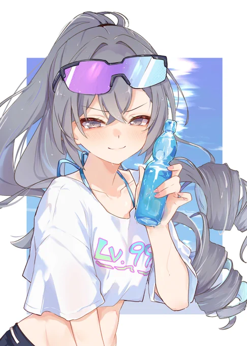 夏イベ?まあ、とりあえずラムネでも飲まない? #銀狼LV999 #SilverWolf #銀狼 #HonkaiStarRail #崩壊スターレイル