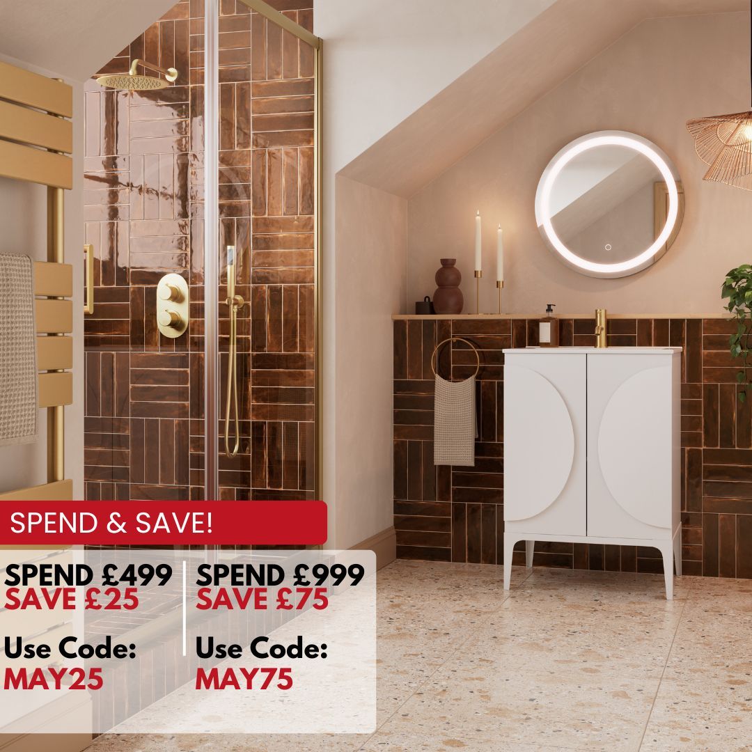 Lowcostplumbing's tweet photo. Make the most of the long weekend 🫶 

£25 off when you spend £499 – use MAY25
£75 off when you spend £999 – use MAY75

Shop online https://t.co/QzQ1rJaVEm 

Selected lines only. Offer ends Monday 11:59pm. https://t.co/LV3iGK0n20