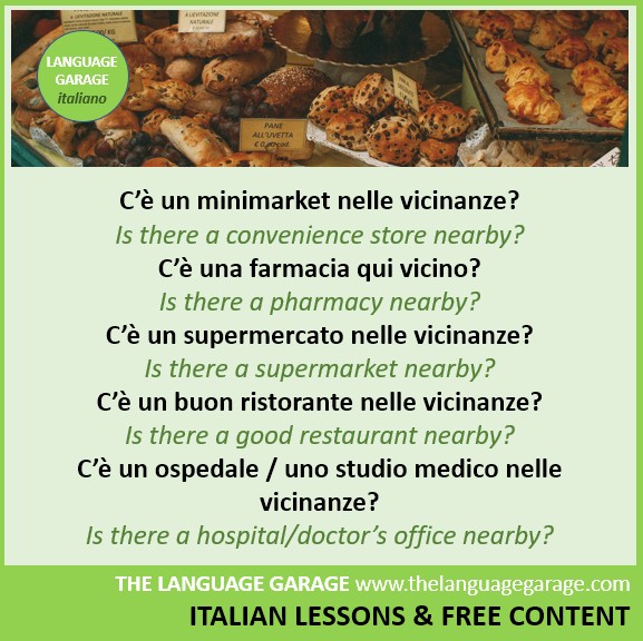 Language_Garage's tweet image. C’è un supermercato nelle vicinanze? Is there a supermarket nearby? #LearnItalian #Languages. Visit the Language Garage to learn more. thelanguagegarage.com/italian-travel…
