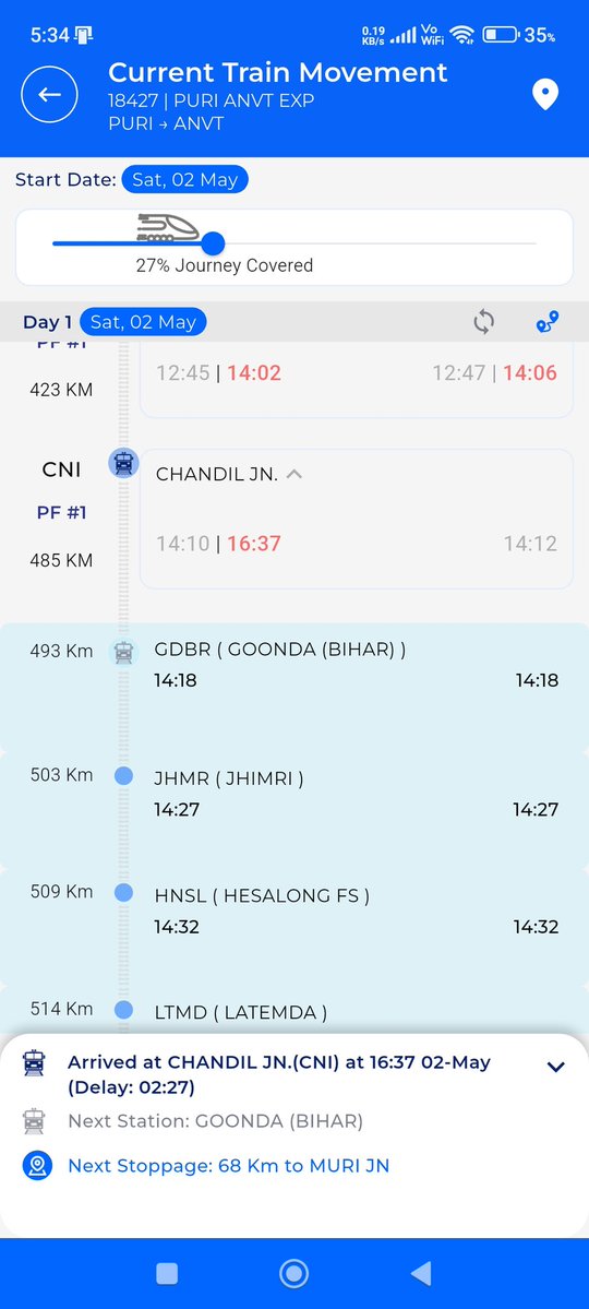 Shovitkaushal's tweet image. @EastCoastRail @RailwaySeva  @narendramodi 
#railway 
नरेंद्र मोदी चाय ले कर बेचने निकलेंगे तब जा कर ट्रेन start करोगे क्या @AshwiniVaishnaw
2 min के stopage वाले स्टेशन पर 1.5 hr से बिना मतलब ट्रेन रोक के रखा है।