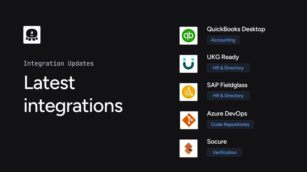 unified_api's tweet photo. 13 new integrations shipped in April, including Intuit QuickBooks Desktop, UKG Ready, SAP Fieldglass, Azure DevOps, Socure.

We build what our customers actually need. Fast.

677 enhancements in April alone → https://t.co/fznKh7i3Mz https://t.co/DXyA9ZTxA7