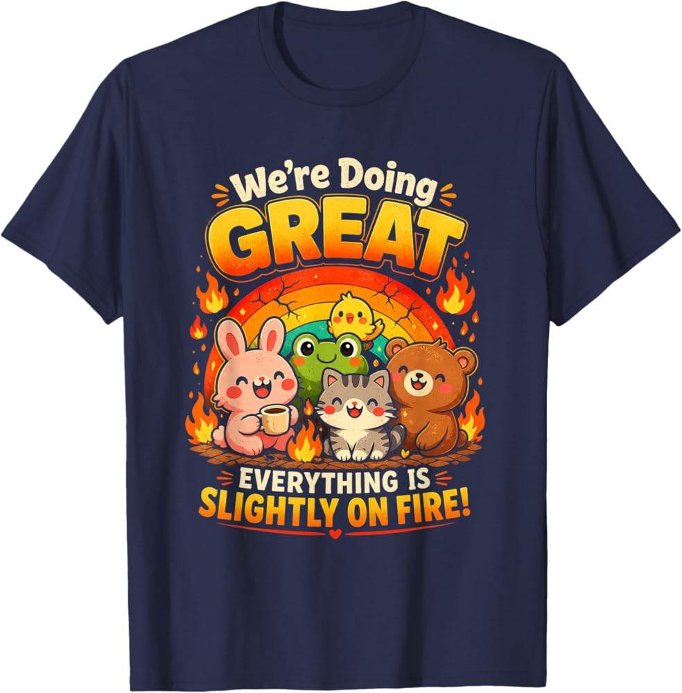 rachidon18's tweet photo. I Need This Shirt
We’re doing GREAT
Everything is slightly on fire
If this feels a little too relatable… this shirt was made for you
Cute. Chaotic. 100% accurate
Tag someone who’s holding it together (barely) 
https://t.co/Rt5XWkqEsG
#Relatable #FunnyShirts #DarkHumor #MemeLife https://t.co/RA3SeqHcpV