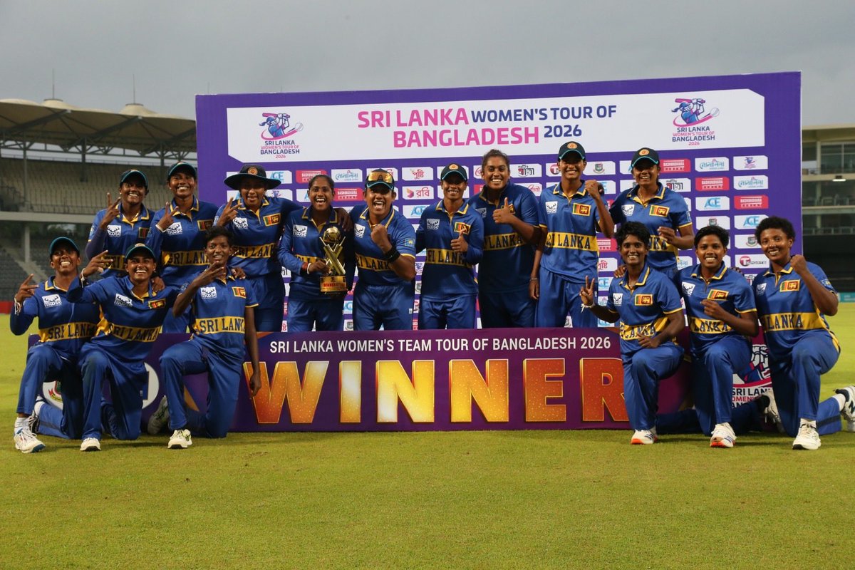 WT20i Series Winners 🏆 : 🇱🇰 Sri Lanka 3-0 

#sportspavilionlk #danushkaaravinda #SLvsBAN #BANvsSL #fypシ゚viralシfypシ゚viralシal