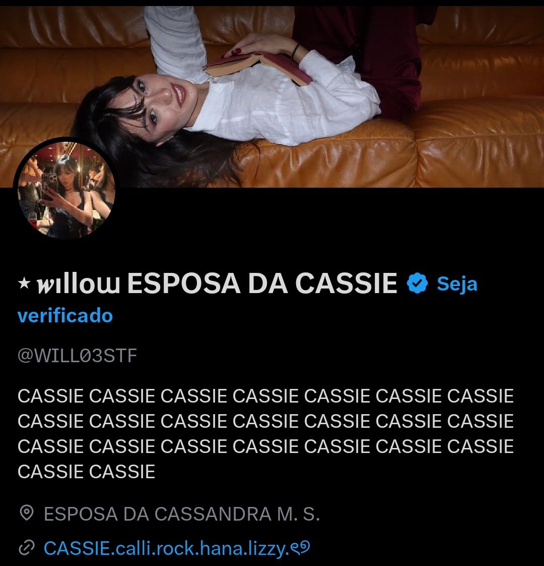 ⋆ 𝒘ılloɯ ESPOSA DA CASSIE tweet media