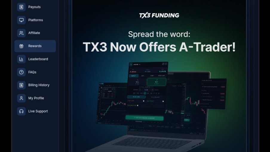 abusadeeq6's tweet photo. TX3 now offers A-Trader.. let's rejoice my friends 
  @tx3funding https://t.co/PWpKKuiPaB