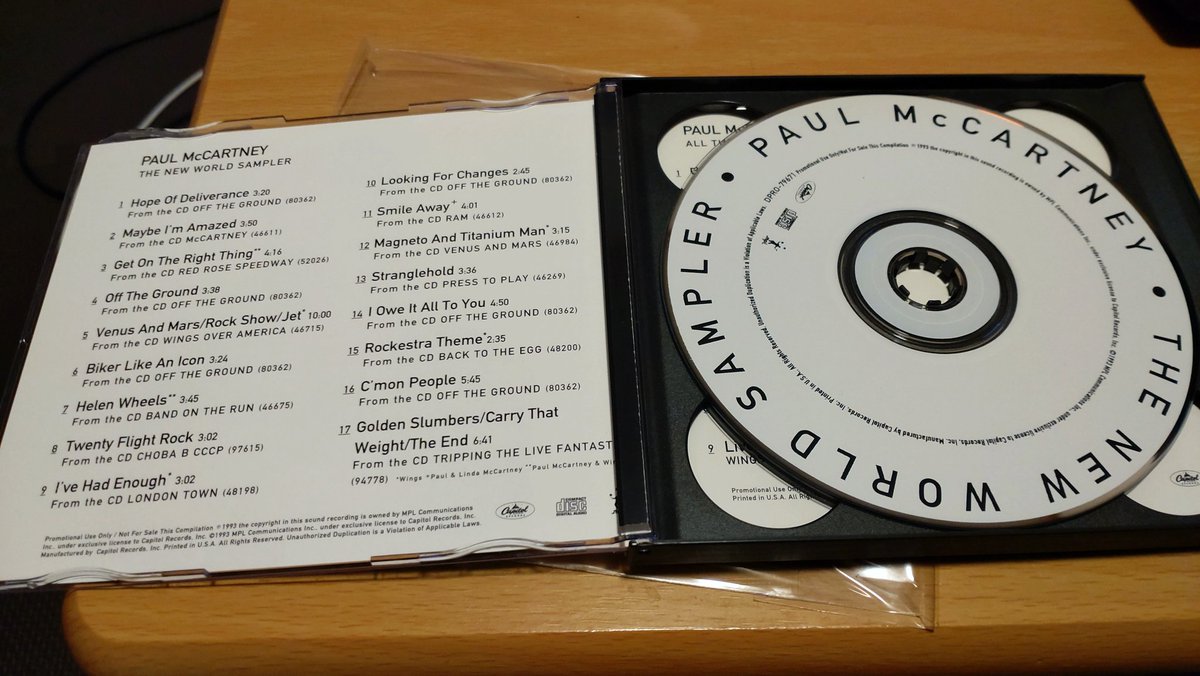 洋楽 paul mccartney the new world sampler Paul McCartney THE NEW WORLD SAMPLER / ALL THE BEST Promo 2 CD