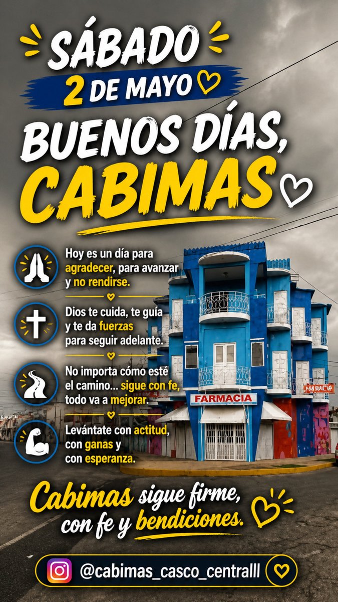Odarwipolanco's tweet image. ✨ Feliz sábado, Cabimas 💛
Hoy avanzamos con fe, actitud y esperanza. 🙏

📲 @cabimas_casco_centralll

#Cabimas #Zulia #Bendiciones #Motivación #Fe
