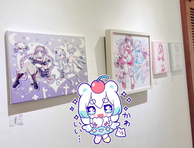 ぽちろーさん()、みたうさん() の二人展に行って参りました…! 半田ちゃん、ゆゆ子ちゃん、それぞれのかわいいが詰まった展示と、皆さんのあったかい愛があふれるとっても素敵な空間でした〜! #みたぽち