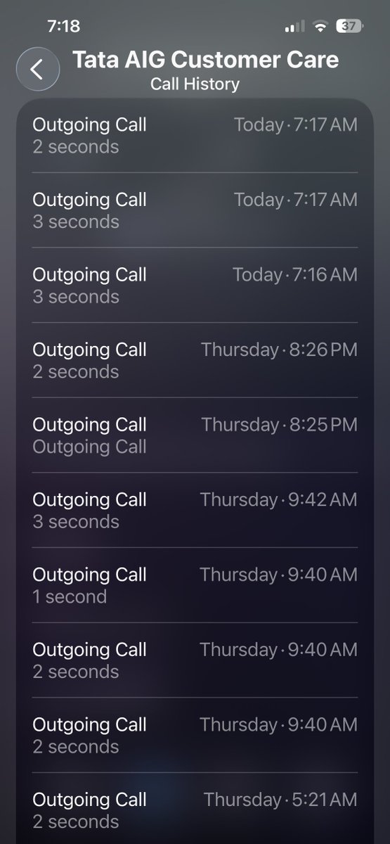SubbarajuX's tweet image. Has anyone faced this while calling @TATAAIGIndia customer care?

I have two health policies with them &amp;amp; unable to reach them from my registered number.

Had a similar experience earlier which was resolved on escalation.

It is happening yet again.
#Insurance #IRDAI