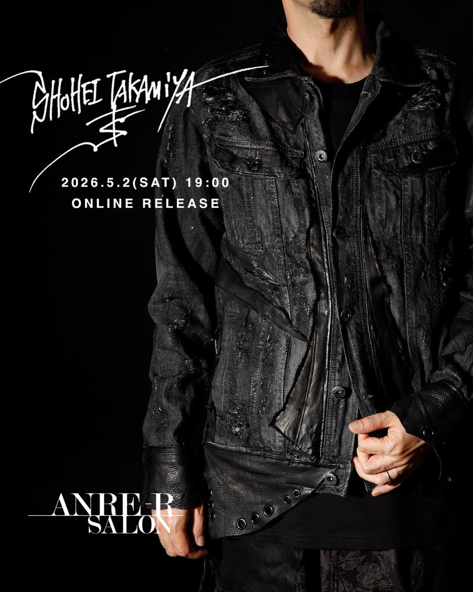 ANRE_R_SALON's tweet photo. ▶︎ NEW ARRIVAL

【Shohei Takamiya】

-2026.5.2 19:00 RELEASE-
⁡
New 11 item.

▼ONLINE STORE▼
https://t.co/ACIsd6BDvG

全て一点物の製作でリリースです。

▪︎ ANRE-R SALON
東京都港区西麻布1-4-40 SHINOビル3F
03-6447-5685
⁡
#ANRE_RSALON
#アンレアールサロン
#ShoheiTakamiya https://t.co/Ctb3g7gnol