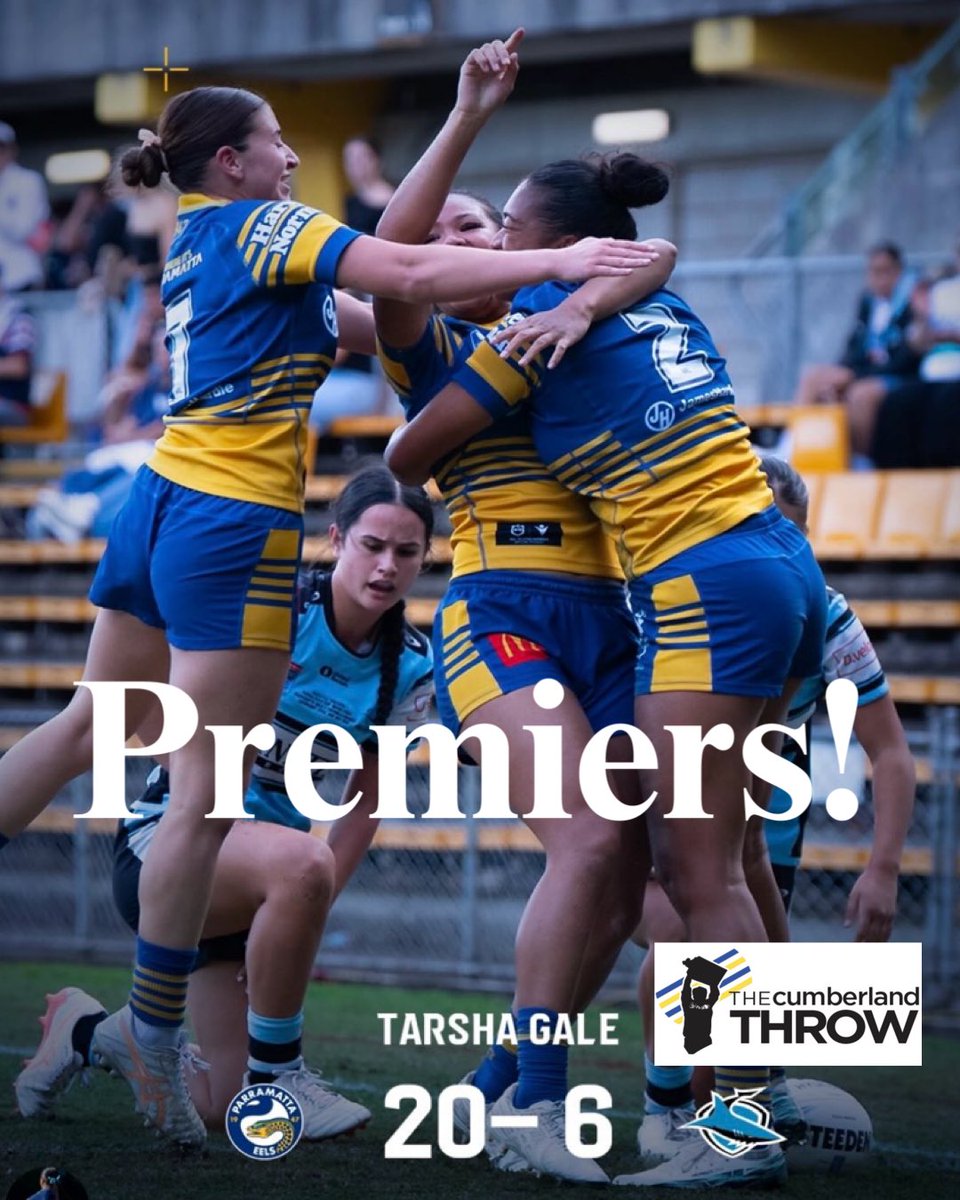 EelsTCT's tweet image. Congratulations to the Eels Tarsha Gale Cup team - 2026 Premiers, and back to back title winners.
Full match details can be found in our live blog
Go you mighty Eels!
#eels #eelsacademy #grandfinal #ParraProud #PARRAdise #premiers #TarshaGaleCup