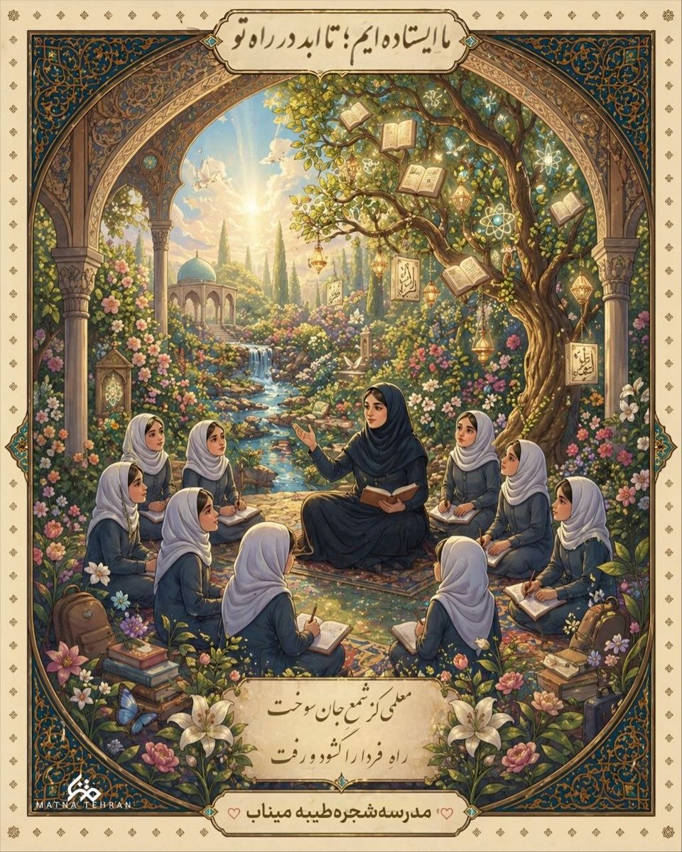 دختر امام خامنه‌ای 🥹🕊️🎒 tweet media