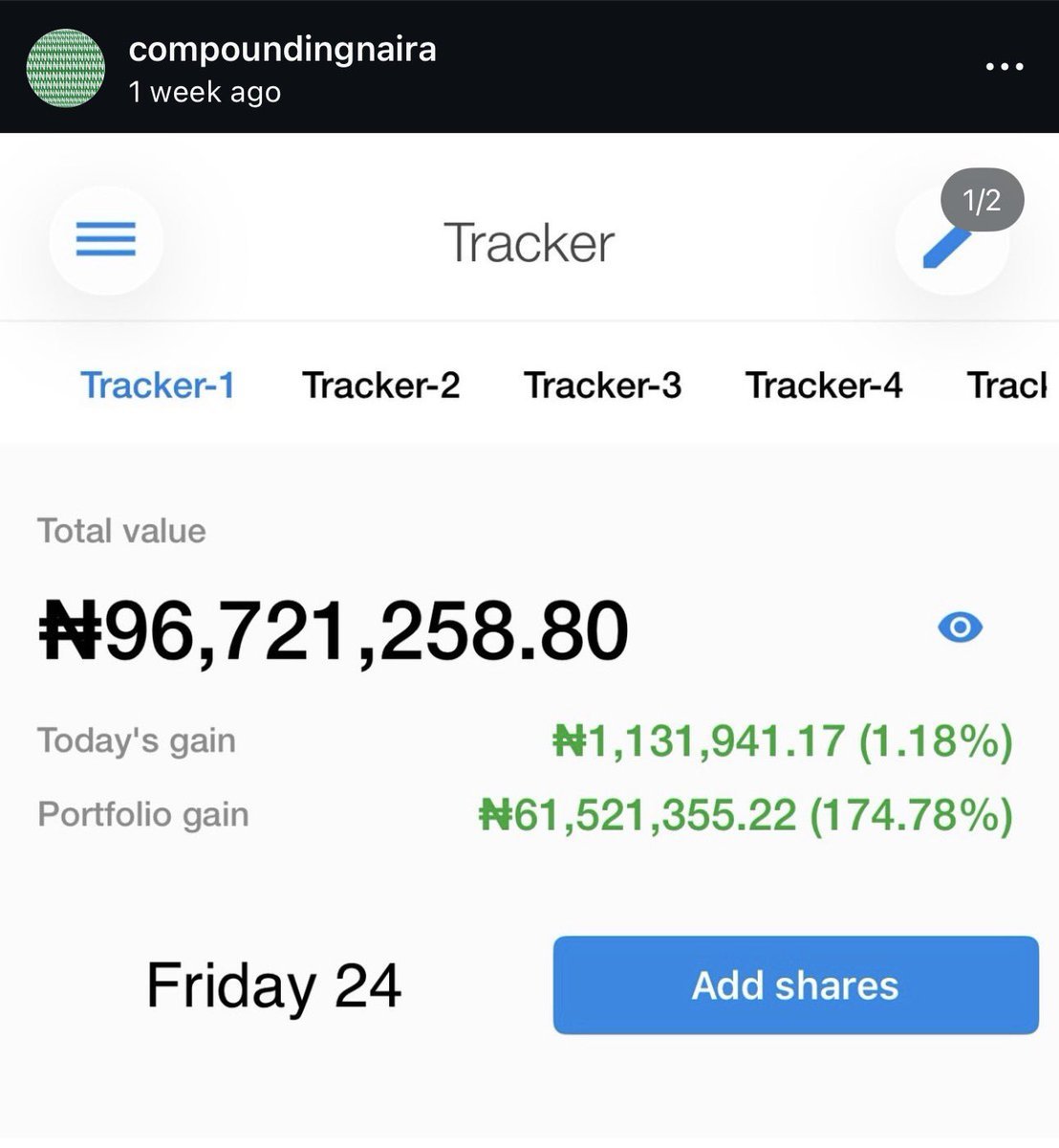 Mahmoudsardauna's tweet image. Ta fara investment a 2020 da ₦50k kacal.

A 2026 investment ɗinta ya kai ₦100M.

₦5k, 10k da muke rainawa wallahy zai iya gina mana future mai kyau. 

Shi yasa nake bamu shawara mu fara ajiya da tattali da investment, da yawanmu bamu taso da yin haka ba.

▶️ Ka sauke Bamboo ko