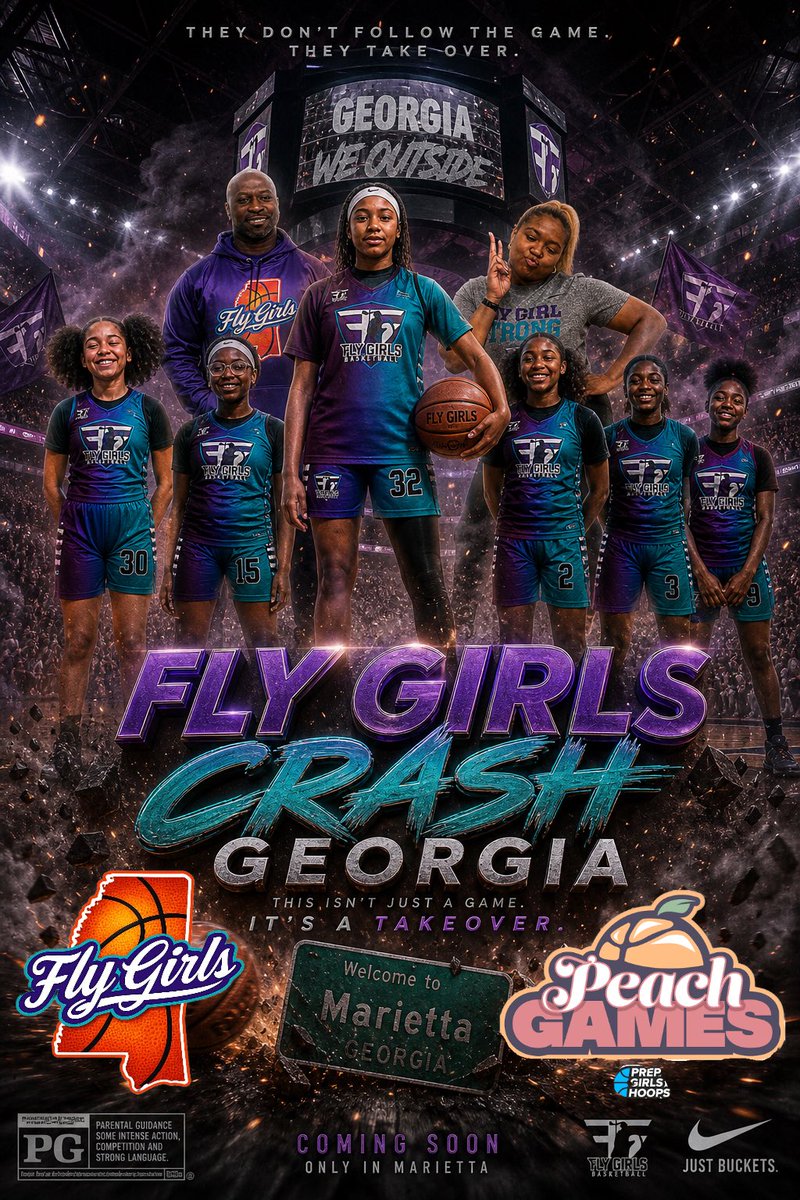 FlyGirls_Bball's tweet photo. 🚨 GAME DAY @ Peach Games 🚨
FLY GIRLS in the building — MARIETTA, GA ✈️🏀

Different city… SAME PRESSURE.
Same mission… WIN.

🟣🟢 13U | 14U | 17U ALL LOCKED IN
We not pulling up for vibes… we pulling up for RESULTS.

📍 Marietta, GA
🎯 Business trip. No distractions.

Pull up and see what REAL competition look like 👀🔥
This ain’t hype… this is what we DO.

WHO RIDIN?! 💜💚

#FLYGirls #PeachGames #MariettaGA #ATLHoops #WeOutside #GirlsGotGame #NextUp #Takeover @PGH_Georgia @PrepGirlsHoops