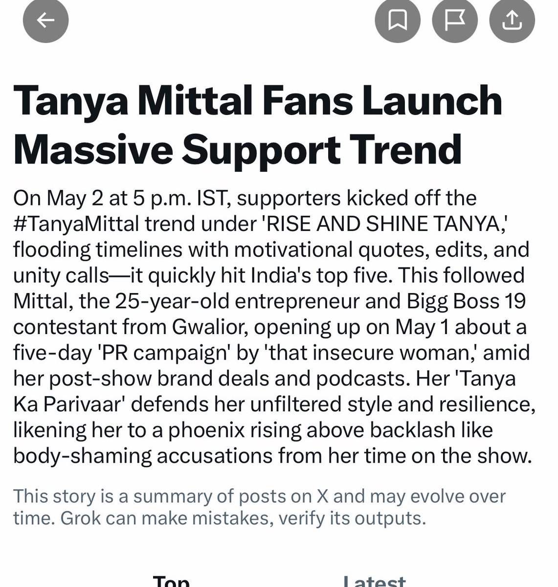 walterwhitezzz's tweet photo. WE ARE IN NEWS 🔥

Tanya fans launch massive support trend 

RISE AND SHINE TANYA

#TanyaMittal https://t.co/eH20cFQJoo