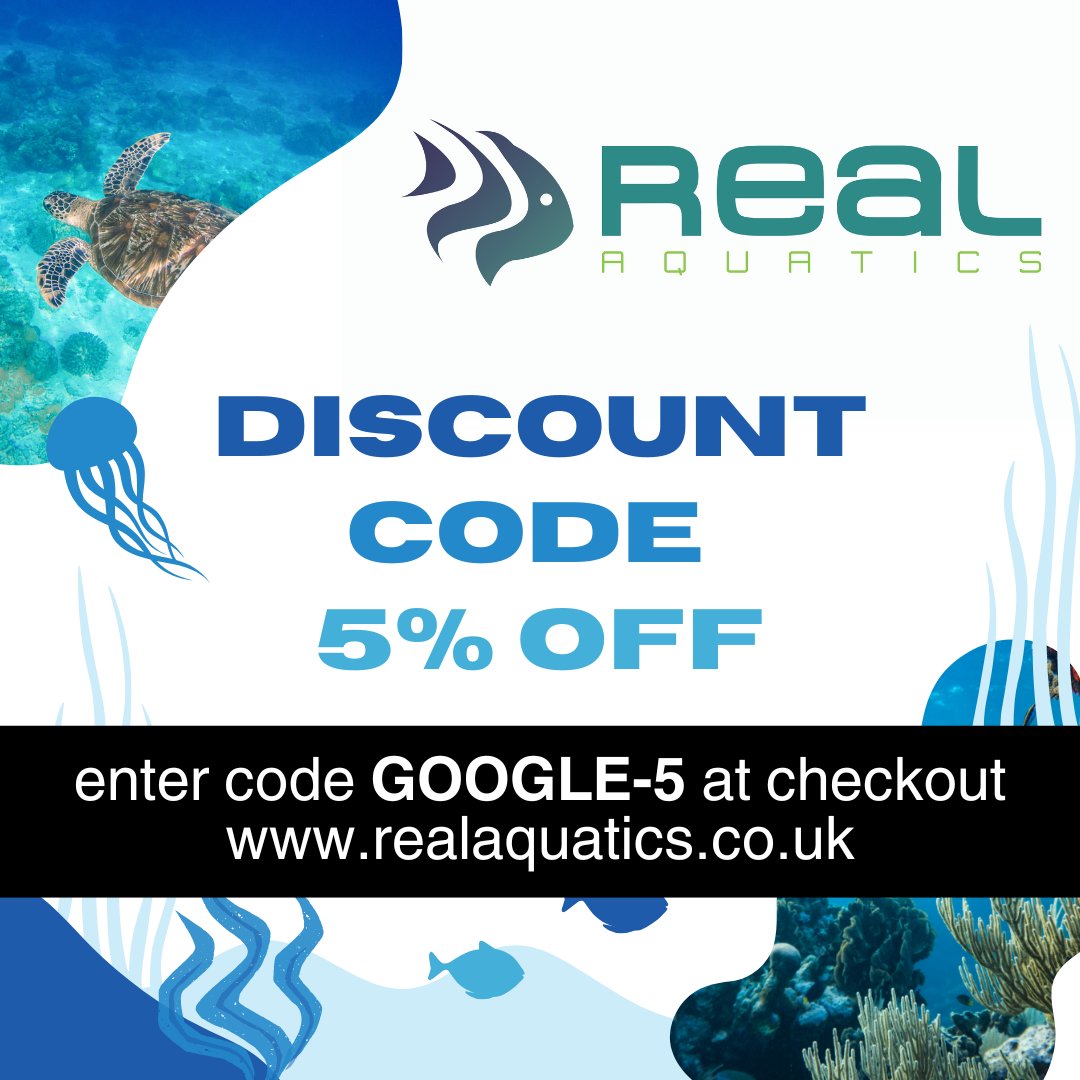 RealAquaticsLtd's tweet image. Get 5% off your next order online!

Enter code GOOGLE-5 on checkout to take advantage of a 5% #discount on your next order!

#discountcode #realaquatics #moneyoff #voucher #aquaticgoods #fishtanks

Click the link below to visit our website: 

realaquatics.co.uk