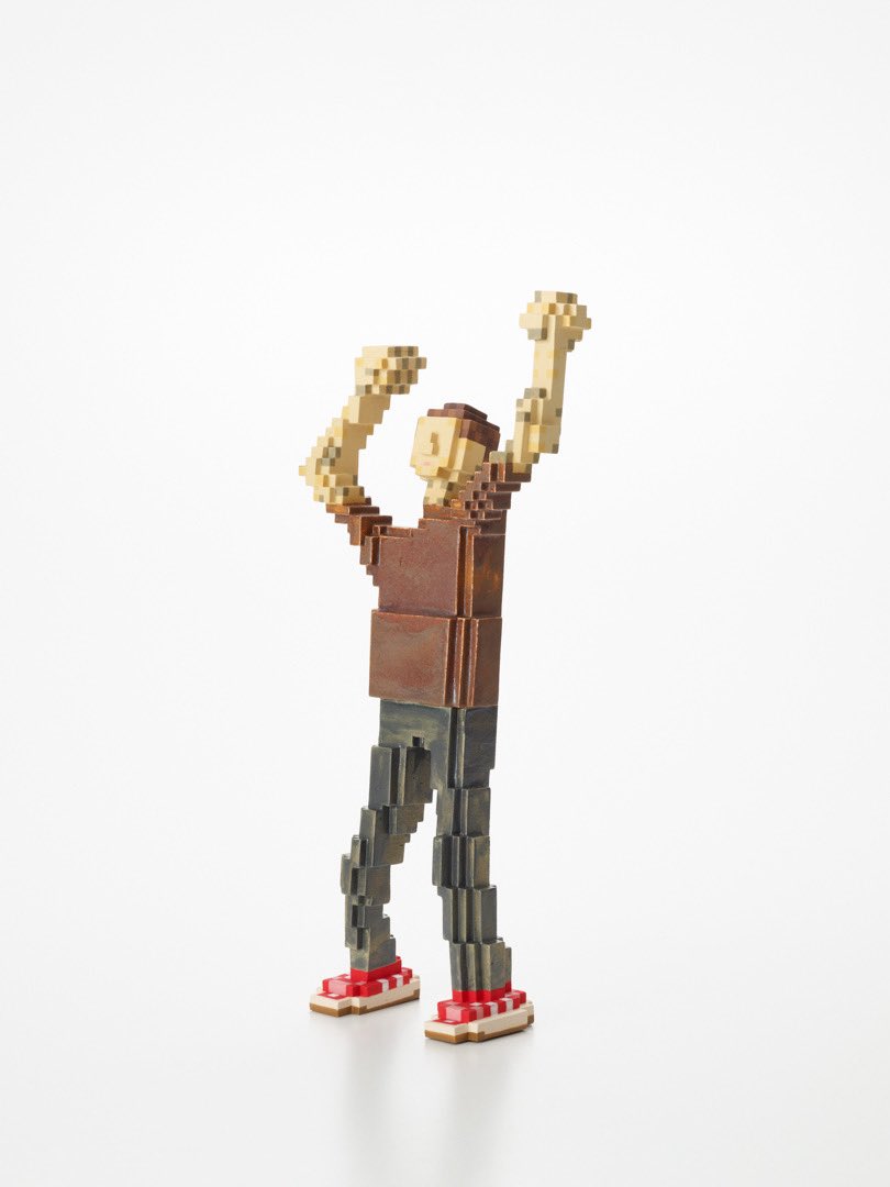 toshiyamasuda's tweet image. Low pixelなvoxel風陶芸作品を作ってます。

最近は感情の入れ物としての人型も作ったりしてます。

#ゴールデンウィークSNS展覧会2026
#陶芸
#ceramics