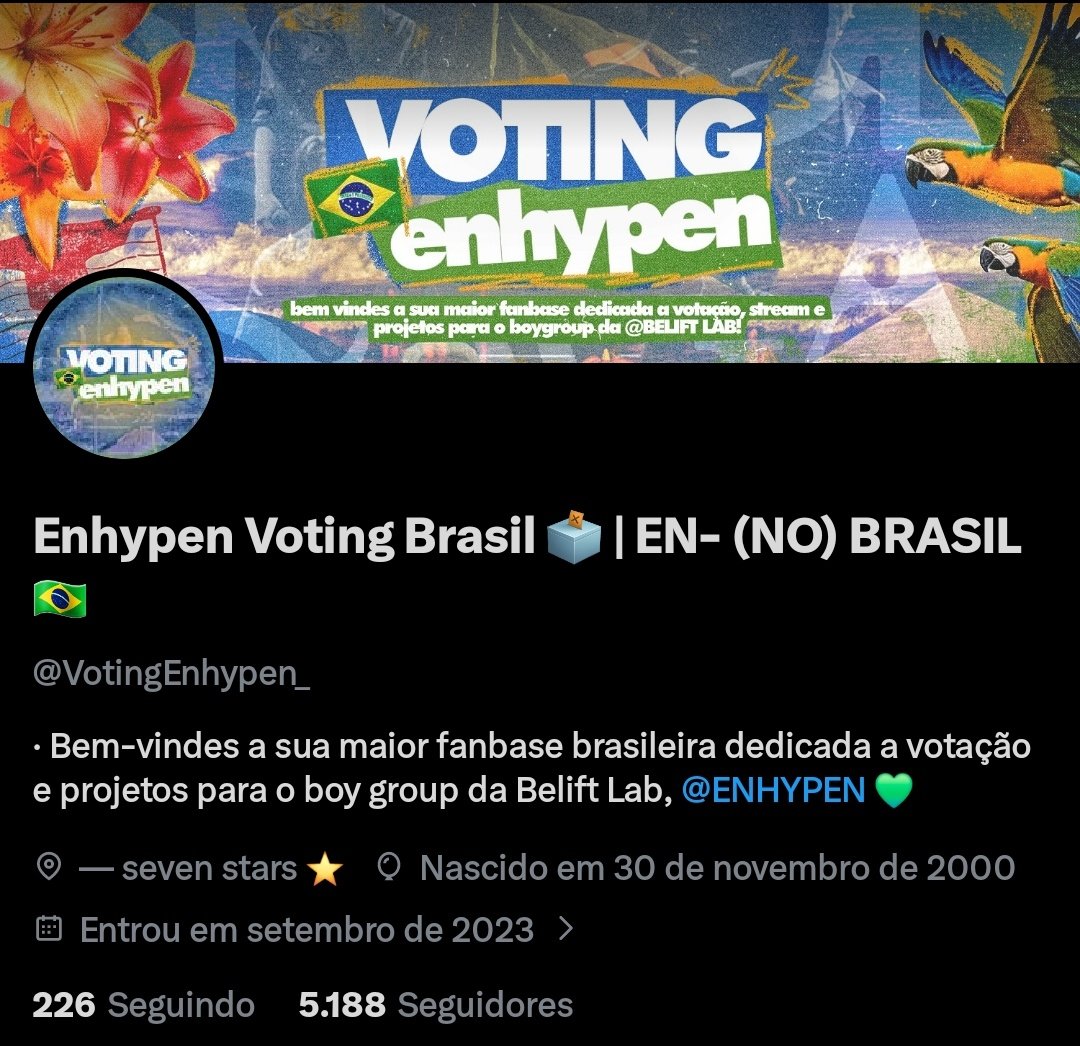 Enhypen Voting Brasil 🗳️ | EN- (NO) BRASIL 🇧🇷 tweet media