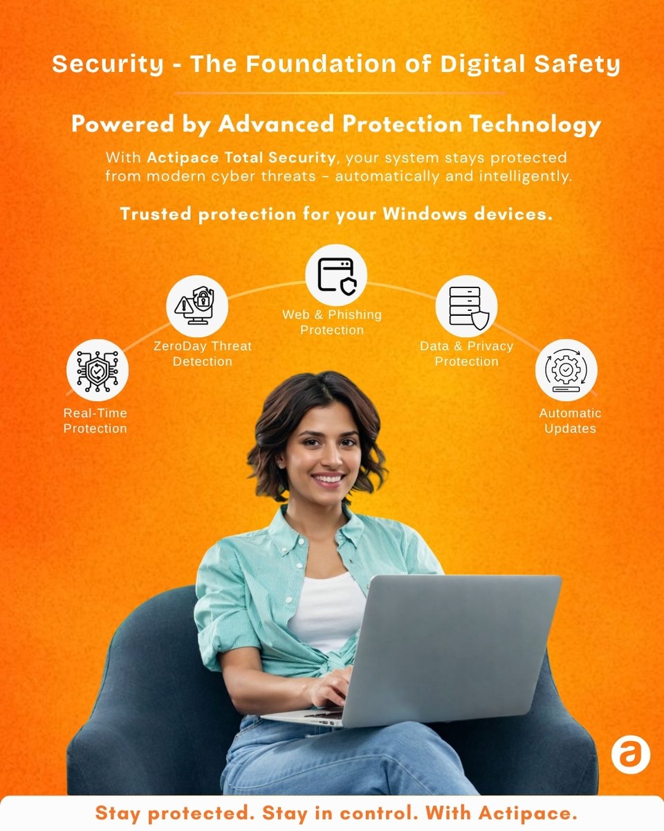 actipace's tweet image. She just wanted to use her laptop without worry.
No fake links. No hidden threats. No fear.

@actipace  runs quietly in the background, protecting everything automatically. 🛡️

#Actipace #CyberSecurity #WindowsSecurity #DataProtection #StaySafeOnline