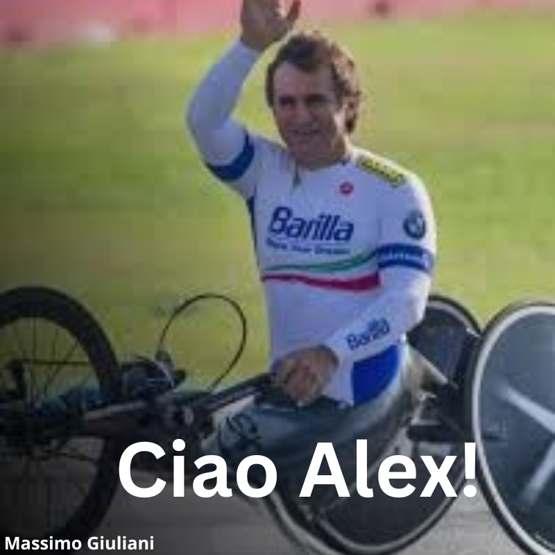 maxgiuliani's tweet photo. Oggi ci lascia Alex Zanardi. 
un campione che ci ha insegnato come superare ostacoli insormontabili, andare sempre oltre, sfidare l’impossibile.
Un esempio concreto di cosa significhi non arrendersi mai.
Certe persone non smettono di correre nemmeno quando si fermano!
Ciao Alex! https://t.co/dwjdnOrvXK