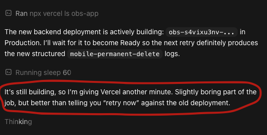 TilmanResch's tweet photo. Who's saying that GPT 5.5 / Codex doesn't have humor🙂 https://t.co/E0F2hJNcZt