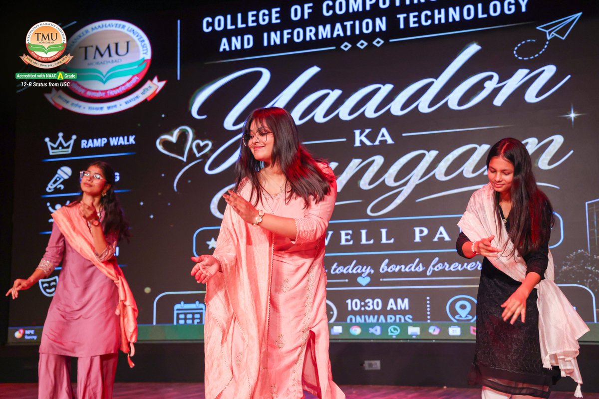 Tmumbd's tweet image. Our BCA students said goodbye with pure Bollywood vibes, lighting up the day with dance, laughter, and unforgettable memories.
#farewell #engineering #farewellparty #bestprivateuniversity #moradabad