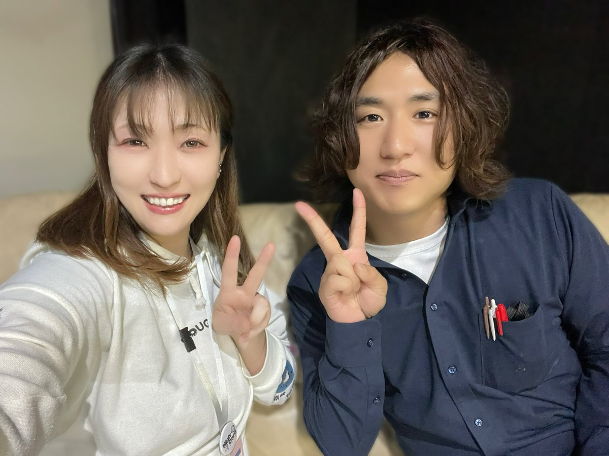 #WMGO2026 
初日ありがとうございました❣️

カナ(秋山)と小山田くんと。

お客様から差し入れもいただき、ありがとうございます☺️

明日もお待ちしております〜❣️