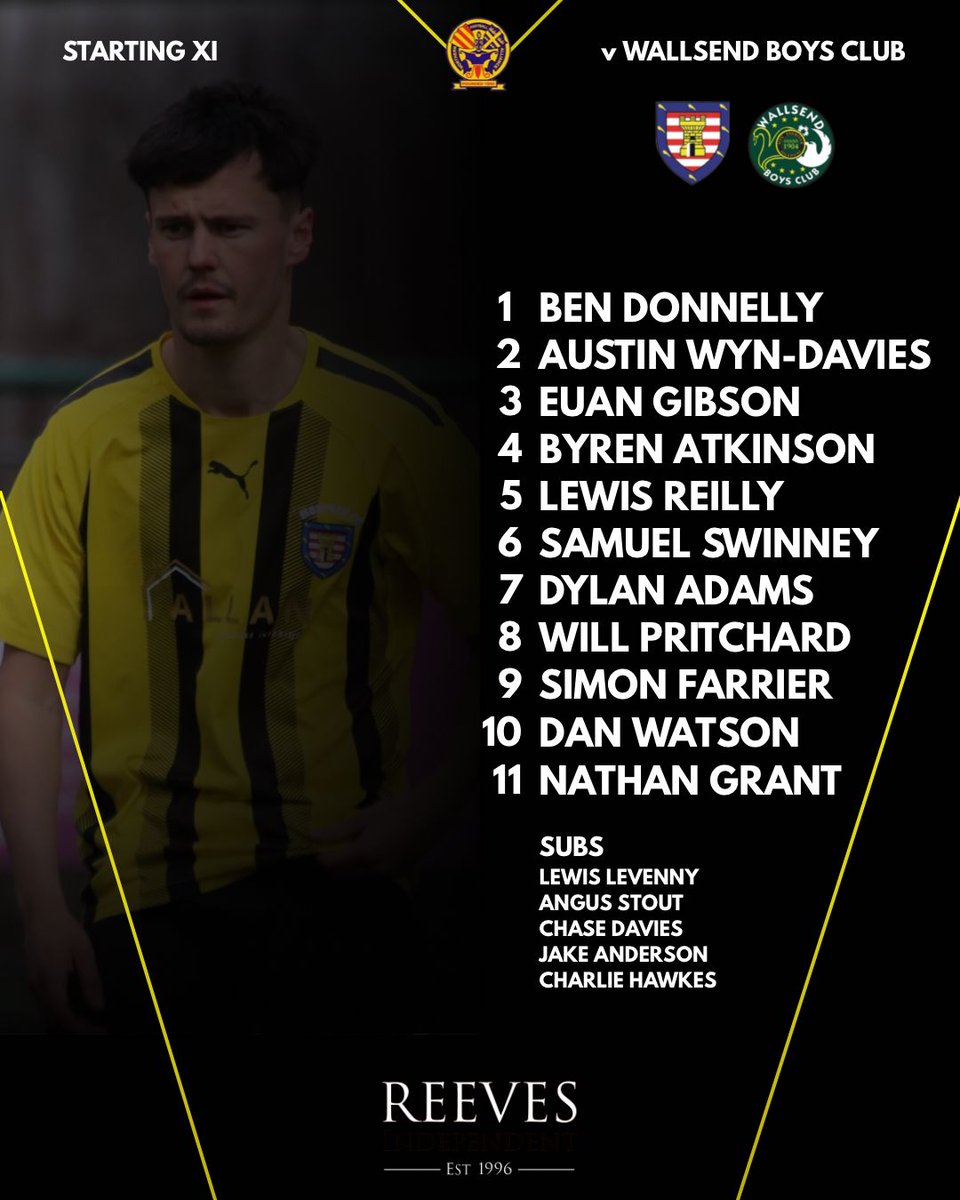 MorpethFC's tweet photo. How we line up for today’s game against Wallsend Boys Club.

📍 - Craik Park, NE61 2YX
🗓 - 2nd May 2026
🕜 - 14:00 Kick-Off

#upthepeth 💛🖤 https://t.co/HZV6us5hqS