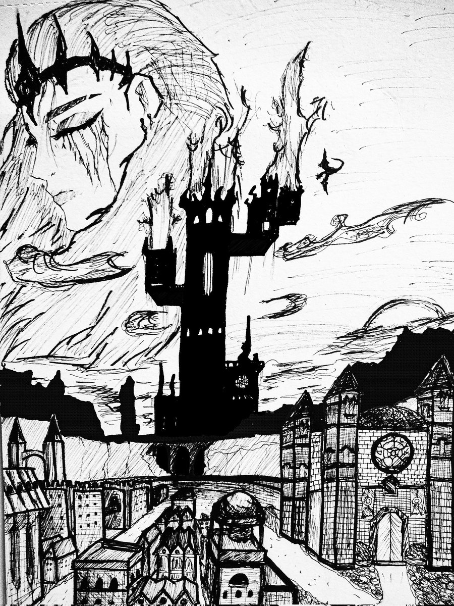 AndoT62386's tweet image. The Dark Tower looming over the city of Proscuria 

#artㅤㅤㅤㅤ #art #artwork #artworks #manga #mangatwt #mangaart #fantasy #darkfantasy #grim #Castles #Tower #Character #characterdesign #artists #artist #smallartists #smallartist #moots #moot #moothunt〃・ #landscape