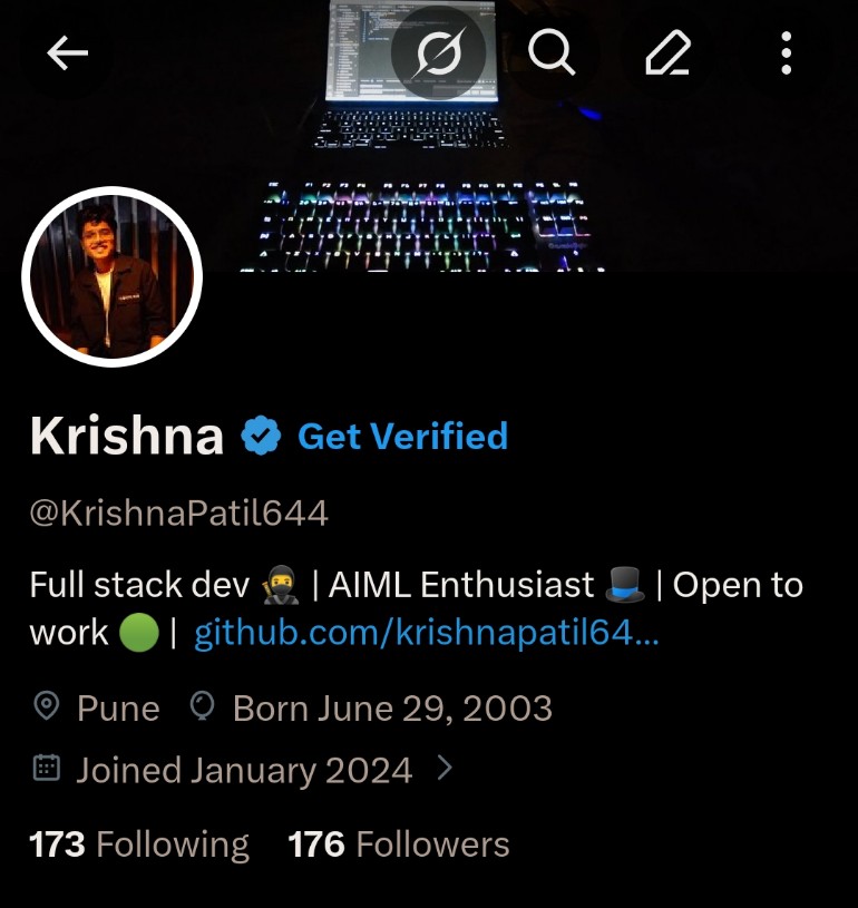 Krishna tweet media
