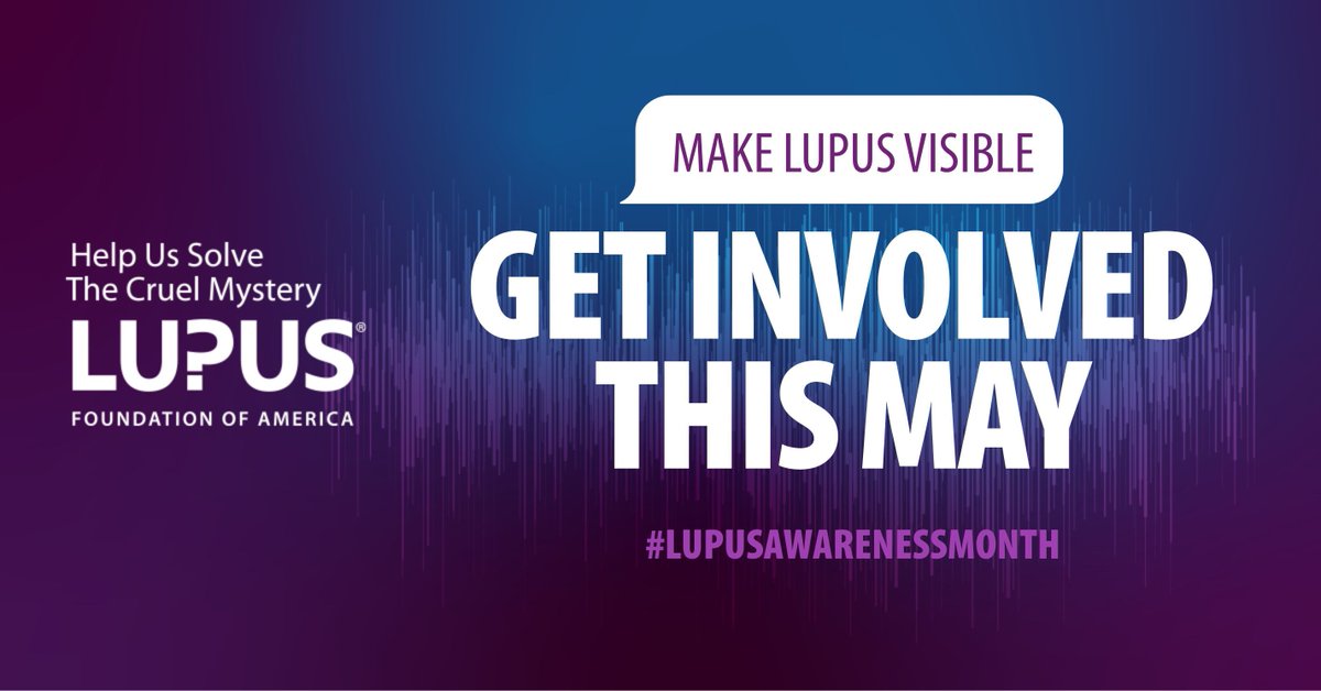 LupusOrg's tweet image. May is #LupusAwarenessMonth. 💜 #Lupus affects 1.5 million Americans.Yet lupus and its signs and symptoms remain widely misunderstood. 

Help us raise awareness. Take the Know Lupus Quiz and explore more ways to help us #MakeLupusVisible all month long: buff.ly/VI6iO8o