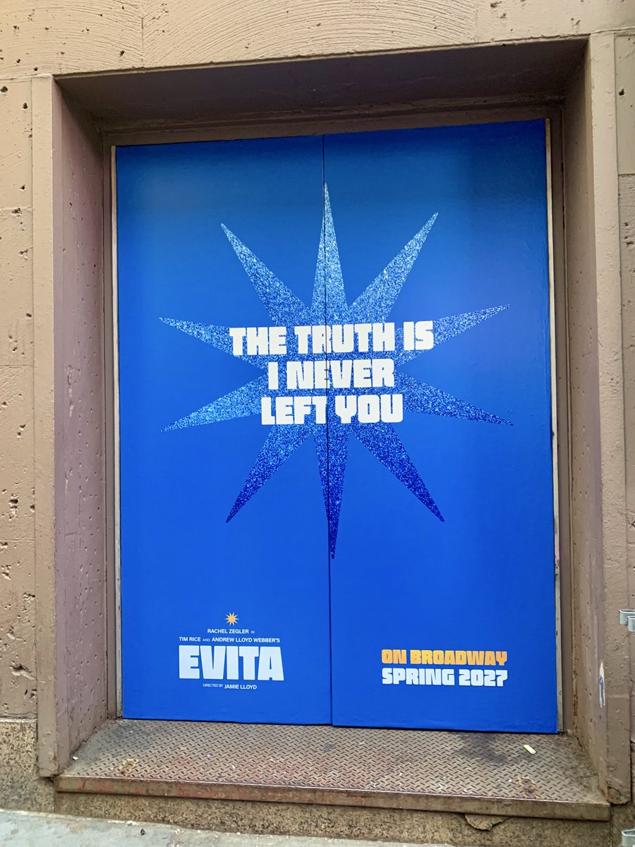 alunjohnhood's tweet image. Well they replaced the London Palladium advertisement….. #evita #rachelzegler #broadway