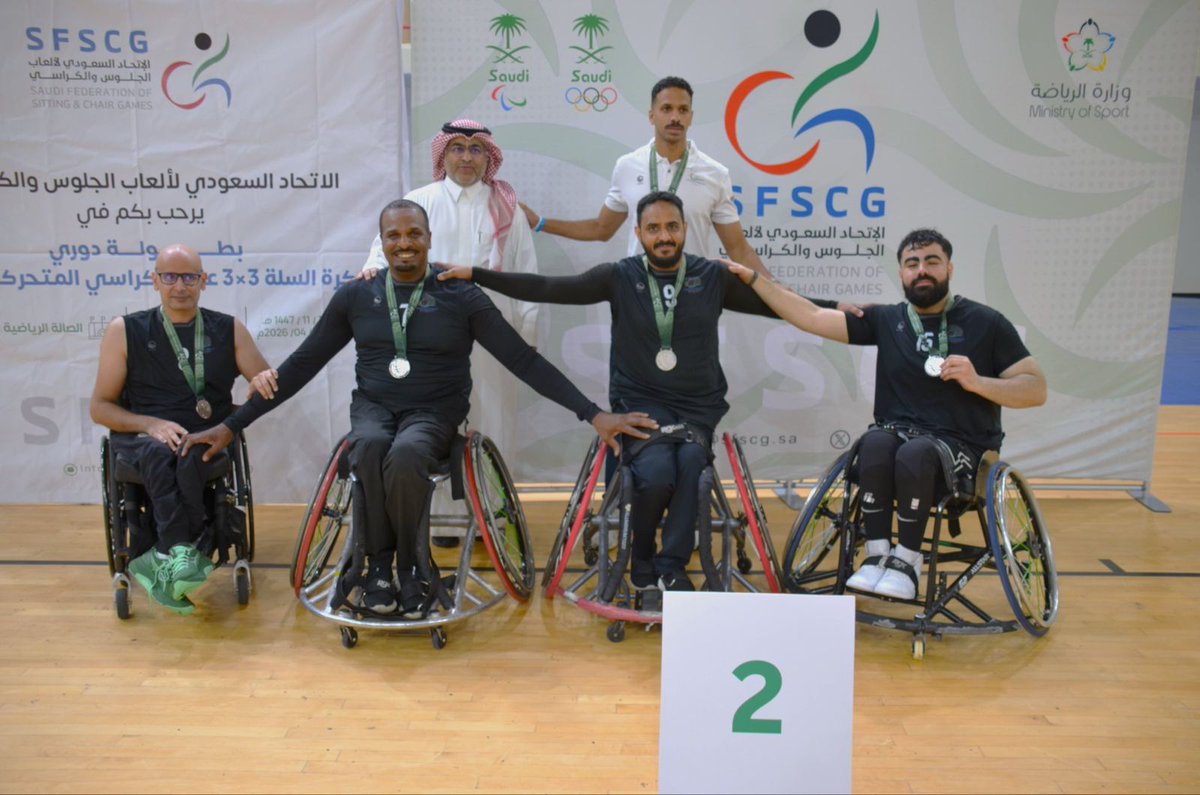 JEDDAH_SP_CLUB's tweet photo. حصد نادي جدة لذوي الإعاقة المركز الثاني🥈في بطولة دوري كرة السلة 🏀 3x3 على الكراسي المتحركة-للكبار
بمشاركة 6 أندية من أنحاء المملكة. 

ألف مبروووك لأبطالنا و للأمام دومًا. 👏 https://t.co/w15U51B6m4