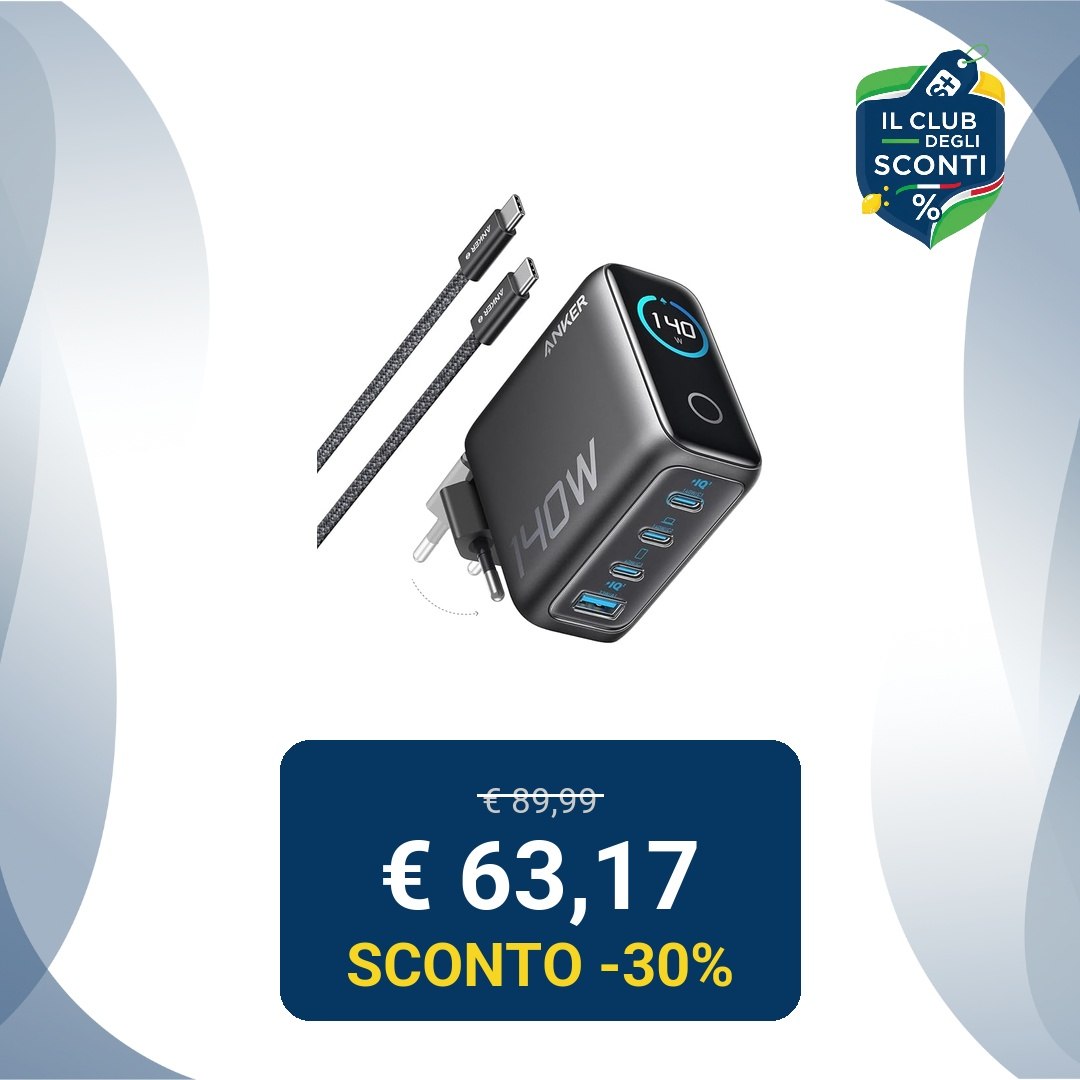 ClubDegliScont1's tweet image. Addio caricabatterie lenti!🐌💨#Anker a razzo🚀

Anker 140W: il caricatore USB-C ultra-rapido per tutti i tuoi device

📉 Prezzo: 63,17€
💸 Sconto: -30%

🔗 ACQUISTALO SU #AMAZON 👉 amzn.to/3OVinsw 👈

🎁 30 giorni di #Prime in #REGALO 👉 amazon.it/amazonprime?ta… 👈

#adv