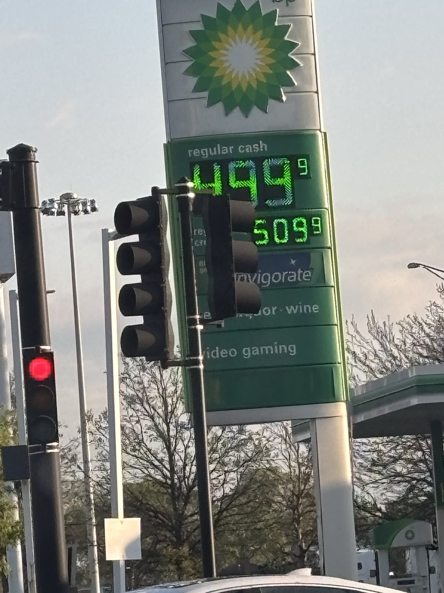 anthony_tcb's tweet photo. This is not right. $.40 higher than last time I filled up. The cost of everything is ridiculous.  I paid $56 for two turkey burgers one French fry, two chocolate shakes this past Thursday afternoon. Something has to change. https://t.co/gsn04JGsFw