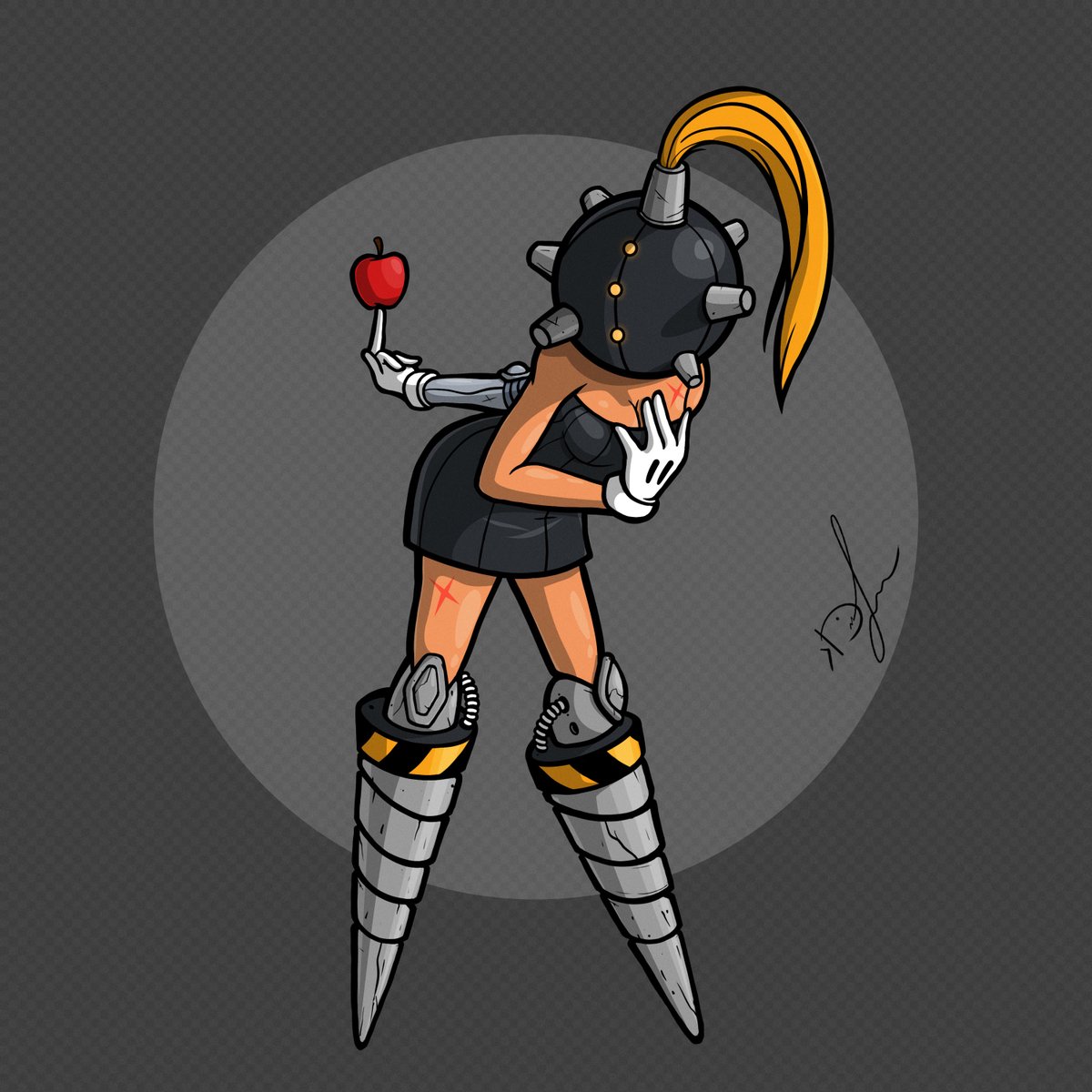 dizcreator's tweet image. let me introduce myself! 

#Morningstar #originalcharacter #2D #mechanoid #girl #avillain #artㅤ