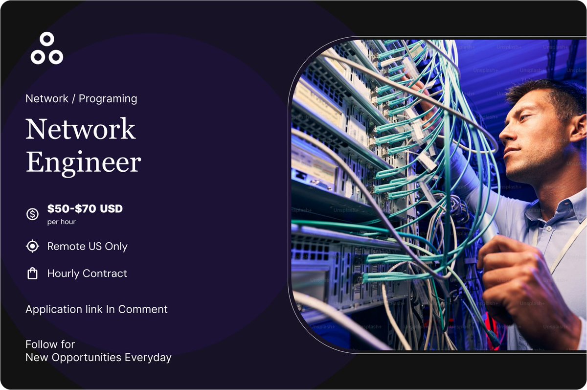 rPathak_'s tweet image. If you’re a Network Engineer with programming skills, there’s a remote role paying $50–$70/hr (US)

Work on network systems &amp;amp; data pipelines

Apply → t.mercor.com/YZf7c

Follow for more high-paying roles 🚀

#NetworkEngineer #RemoteJobs #Hiring