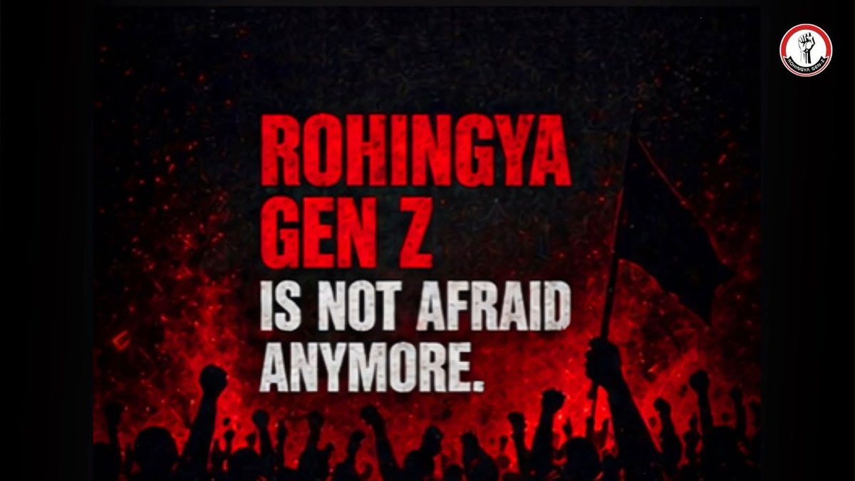 RoGenz46's tweet photo. Rohingya Gen-Z is not afraid anymore.

#Rohingya 
#Refugees
#GenZ https://t.co/zWeCdDKb0o